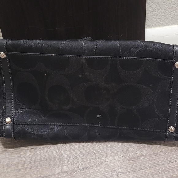 Coach Optic Lurex Signature Black Studded Satchel - Picture 6 of 11